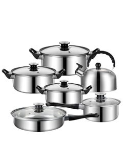 Sharpdo 6-Piece Stainless Steel Cookware Set Non-Stick Cookware Cookware  - Image 1