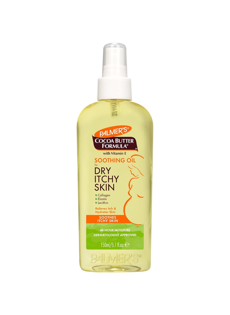 PALMER'S - Palmer's Cocoa Butter Formula Soothing Oil with Vitamin E, Dry, Itchy Skin Relief, Pregnancy-Safe Anti-Itch Body Oil, 5.1 Ounces - Image 1