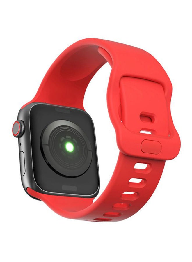 NIBEMINENT Replacement Band For Apple Watch Series 5/4/3/2/1 44/42mm Red - Image 1
