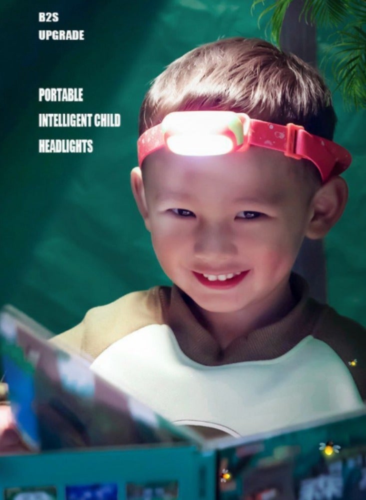 general Children's headlamp outdoor headlamp boys and girls toddler lightweight headlamp camping accessories reading light Christmas gift Purple - Image 2