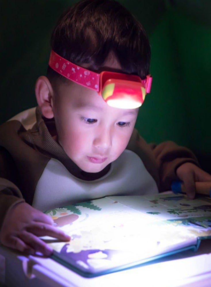general Children's headlamp outdoor headlamp boys and girls toddler lightweight headlamp camping accessories reading light Christmas gift Purple - Image 3