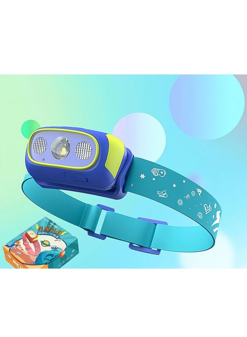 general Children's headlamp outdoor headlamp boys and girls toddler lightweight headlamp camping accessories reading light Christmas gift Purple - Image 1