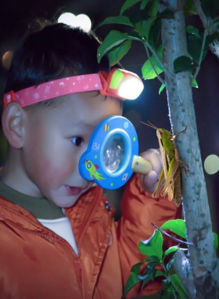 general Children's headlamp outdoor headlamp boys and girls toddler lightweight headlamp camping accessories reading light Christmas gift Purple - Image 4