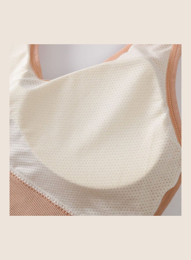 NIBEMINENT Skin-Friendly Seamless Elastic Bralette Beige  - Image 4