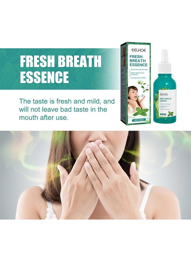 EELHOE Fresh Breath Essence Tooth Friendly Formula - Removes Mouth Odor Fresh Breath Oral Cleaning Care Essence 30ml - Image 3