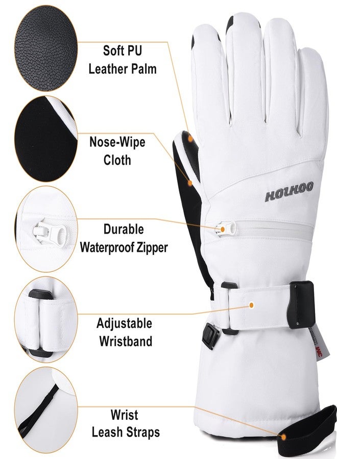HOIHOO Ski Gloves, Waterproof Warm 3M Thinsulate Snow Gloves Touchscreen Cold Weather Winter Gloves Snowboard Glove Fits Both Men & Women - Image 3