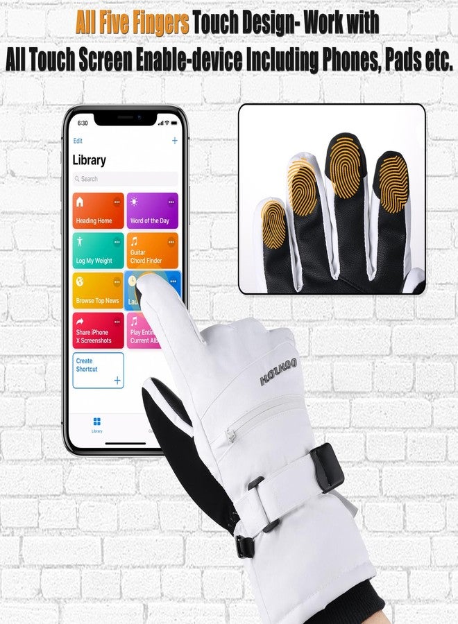 HOIHOO Ski Gloves, Waterproof Warm 3M Thinsulate Snow Gloves Touchscreen Cold Weather Winter Gloves Snowboard Glove Fits Both Men & Women - Image 4