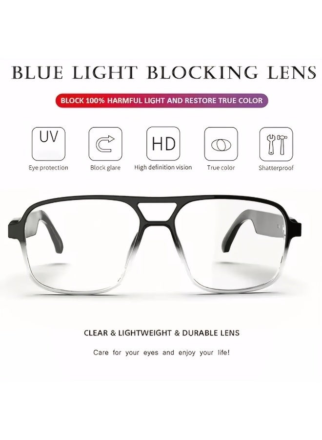 Smart Audio Glasses Wireless Bluetooth Glasses For Anti-blue Light Voice Assistant Listen Music Navigation Glasses  - Image 3
