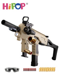 HIPOP Deformable Toy Gun with Soft Bullet,Safe Gun Toy with Shell Throwing Function,Toy Submachine Gun with Goggles and Sights,Educational Toy Model for Children  - Image 1