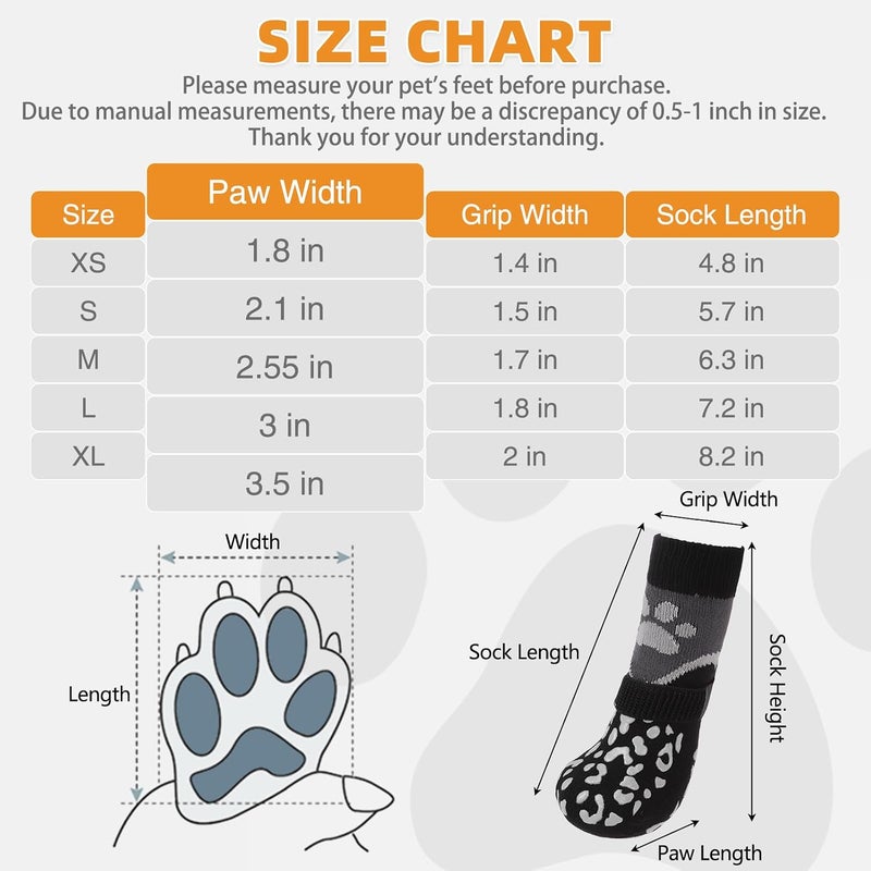 KOOLTAIL Dog Socks for Hot/Cold Pavement to Prevent Licking Paws for Hardwood Floors,Anti Slip,Pet Boots&Paw Protector with Grippers,Puppy Shoes Booties for Small Medium Large Senior Dogs - Image 2
