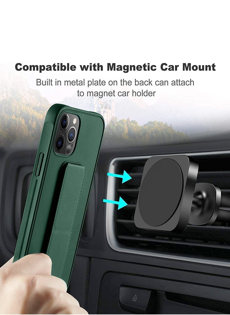 MUNTAQI TPU Rubber Silicone Hand Grip Protective Phone Case Cover For Apple iPhone 15 Pro Max Dark Green - Image 3