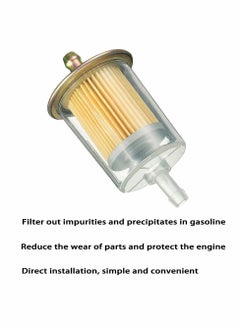 Y&D 3/8" Universal Fuel Filters Industrial Tractors Cars Trucks Motorcycles Gas Powered Engine Inline Line(5 Pack)  - Image 3