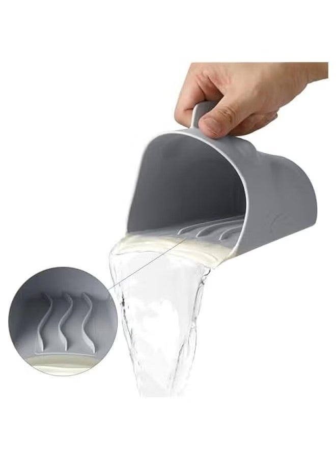Gonice Bath Rinse Cup for Baby, Cute Frog Shape Baby Bath Cup, Hair Shampoo Rinser for Toddlers, Grey  - Image 4