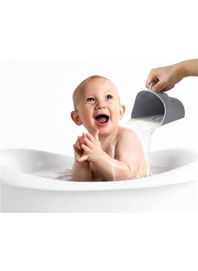 Gonice Bath Rinse Cup for Baby, Cute Frog Shape Baby Bath Cup, Hair Shampoo Rinser for Toddlers, Grey  - Image 5