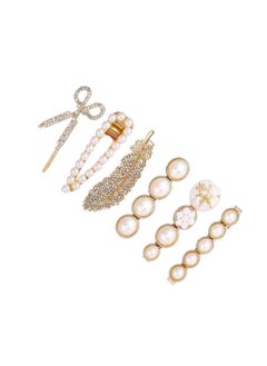 MXXGMYJ Pearls Hair Clips Pins for Women Girls Trendy Hair Barrettes for Thick Thin Hair for Birthday Gifts Bling Hairpins Headwear Barrette Styling Tools Accessories 