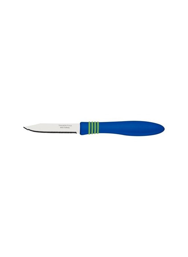 ترامونتينا طقم سكاكين ترامونتينا كور آند كور للخضراوات والفواكه بشفرات من الفولاذ المقاوم للصدأ ومقابض من البولي بروبيلين الأزرق، قطعتان - Image 2