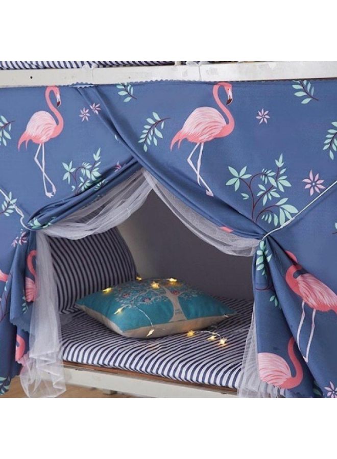Lower Deck Curtain Cotton Blend Blue/Pink