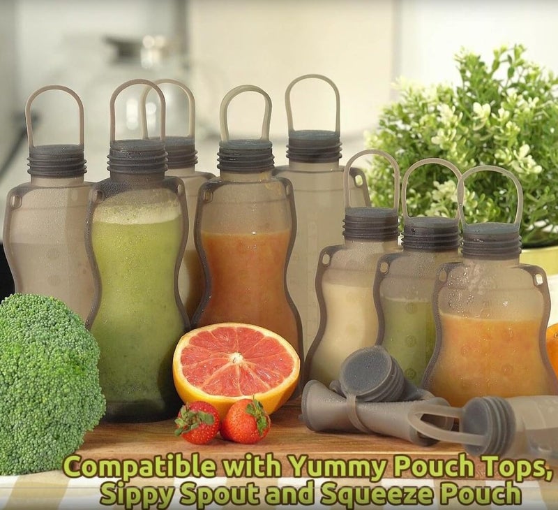 Haakaa Silicone Breastmilk Storage Bags Combo 9oz (5 Count)+ 4.4oz (5 Count), Reusable Leak Proof Breast Milk Storing Freezer Bags for Breastfeeding, BPA Free Food Grade Silicone - Image 2