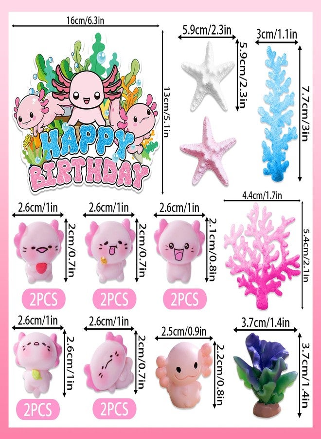 LAST HOE DOWN Axolotl Cake Topper Axolotl Birthday Decorations Ocean Cake Topper - Image 4