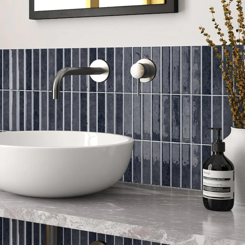 Repeated use friendly design 10 Sheet 12''x 12inch Black Gray Subway 3D Self Adhesive Wall Tile Sticker Transfers, Peel and Stick Self Adhesive Waterproof Splashback Stick on Tile Decals for Kitchen Bathroom Wall Market popular practical build - Image 3