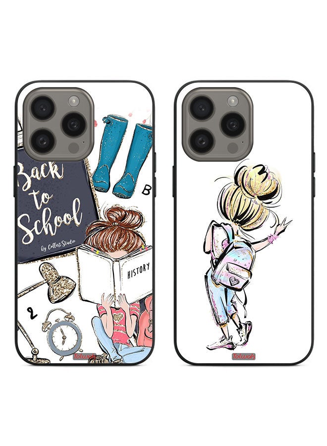 Tolwak Two Cases For Apple iPhone 15 Pro Max Protective Covers Go To School and Study - Image 1