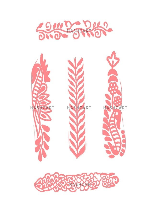 TwoGrams | Set of 5 | Handmade Wooden Baren Finger Shape for Hand Printing Henna Mehndi/Wooden Blocks for Scrapbooking/Saree Border/Clay/Pottery Crafts - Image 3