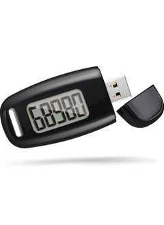 SYOSI 3D Pedometer with Clip and Strap, Simple Walking Step Counter, USB Rechargeable Accurate Step Counter, Daily Target Monitor, Exercise Time  - Image 1