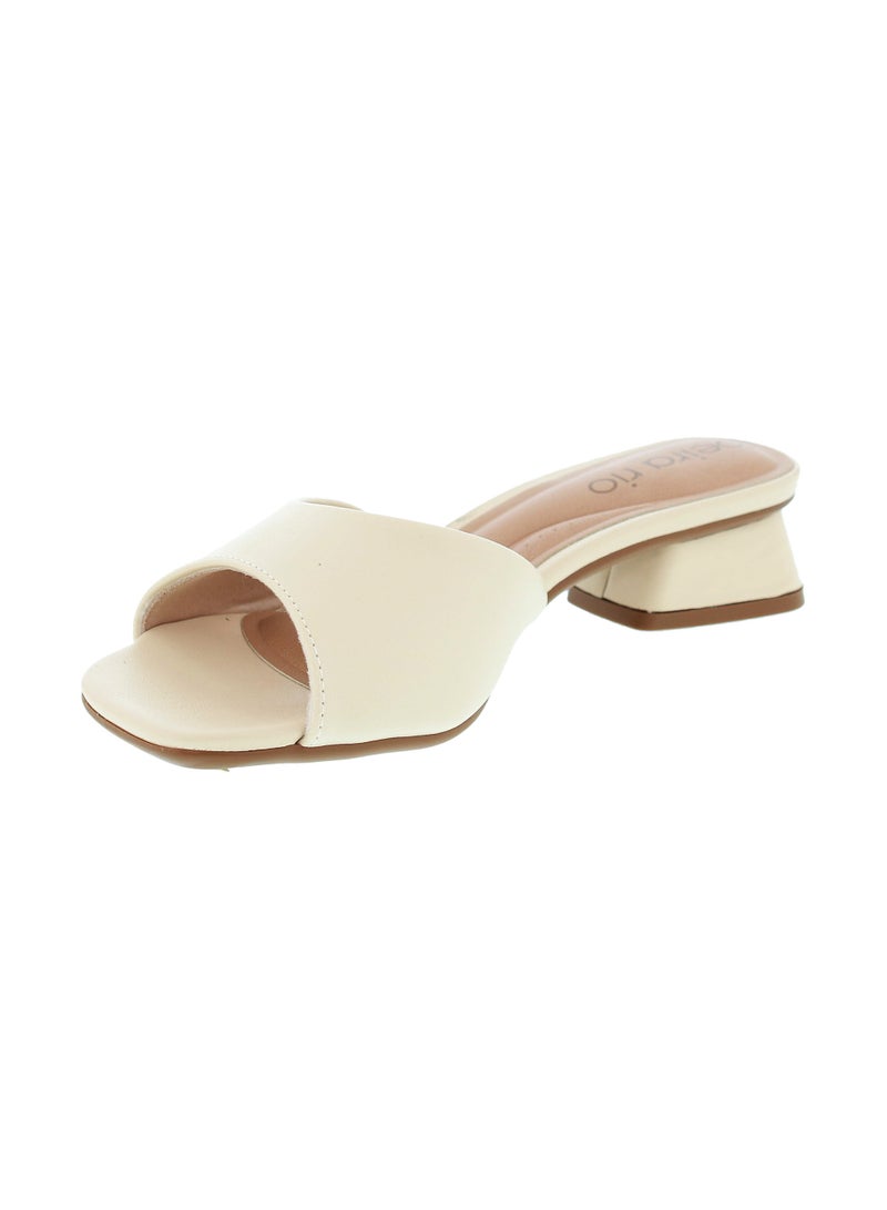 Beira Rio Ladies Low Heel Sandals Beige | Made In Brazil - Image 2