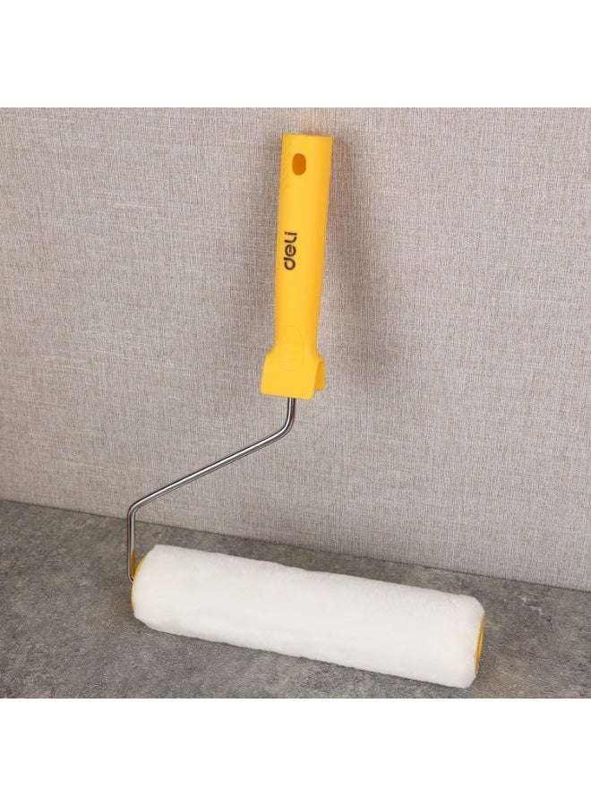 Deli 9-Inch Inner Wall Cylinder Brush - 7mm Nap for Acrylic Paint - 18mm Thick Yellow Brush with Comfortable 6.3-Inch Handle - Image 3