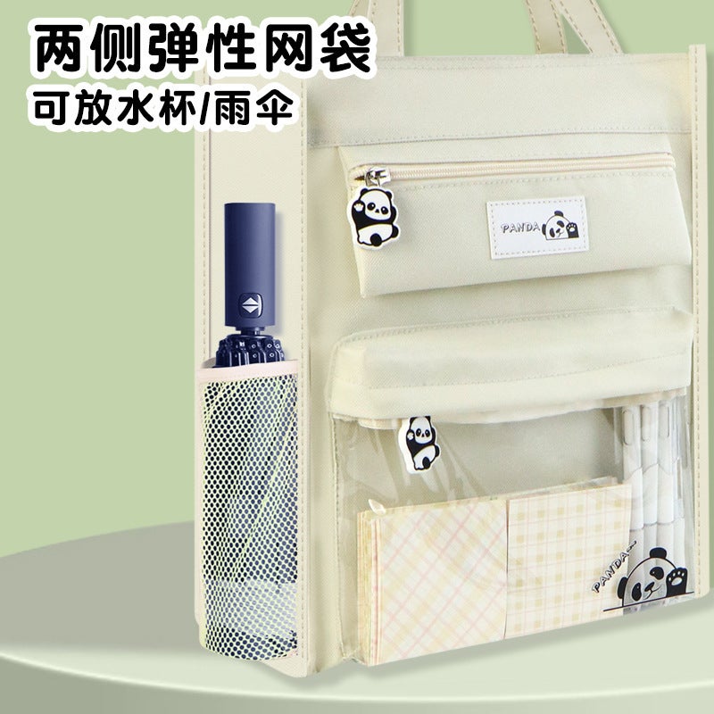 Student Handbag, Book Bag, Tutoring Bag, Tutoring School Bag, Portable Dual-Purpose Bag, Large Capacity Simple Canvas Tutoring Bag - Image 4