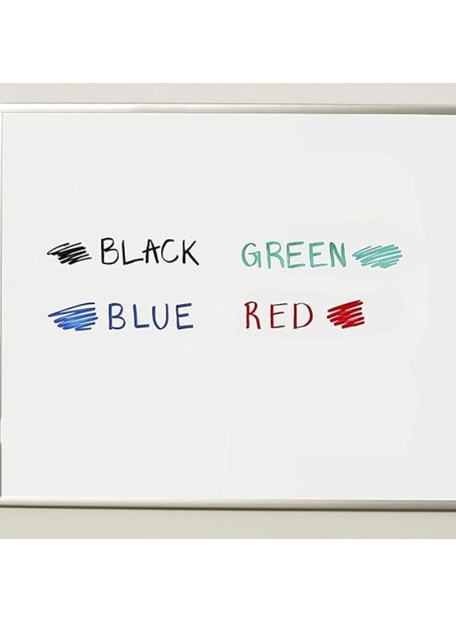 مجموعة أقلام ماركر للسبورة البيضاء قابله للمسح مع ممحاة منظف الغبار، 4 ألوان - Image 4