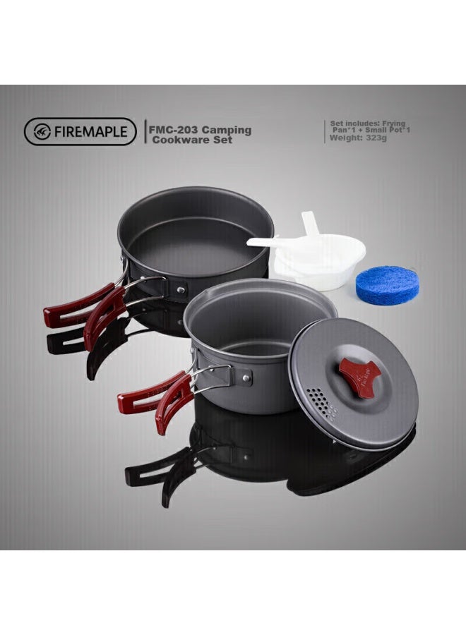 Fire-maple 203 Camping Cookware Set For 1-2 People, Outdoor Cooking Equipment, Portable Camping Gear, Kettle For Boiling Water - Image 3