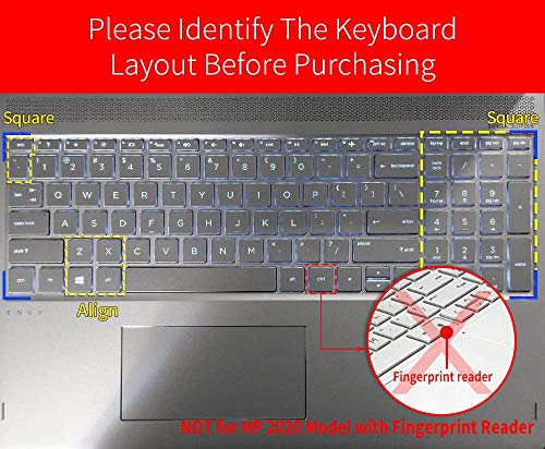 imComor Keyboard Cover for HP Laptop 15-db 15-dw 15-dy 15-da 15-bs/bw 15-ef 15t 15z 14"x 4.6" 15-db0011dx 15-dy1043dx/dy1051wm 15-dw0037wm/dw1083wm 15-ef1001ds ef1023dx, HP 17-by/bs/ca 11" Keyboard Skin, Blue - Image 2
