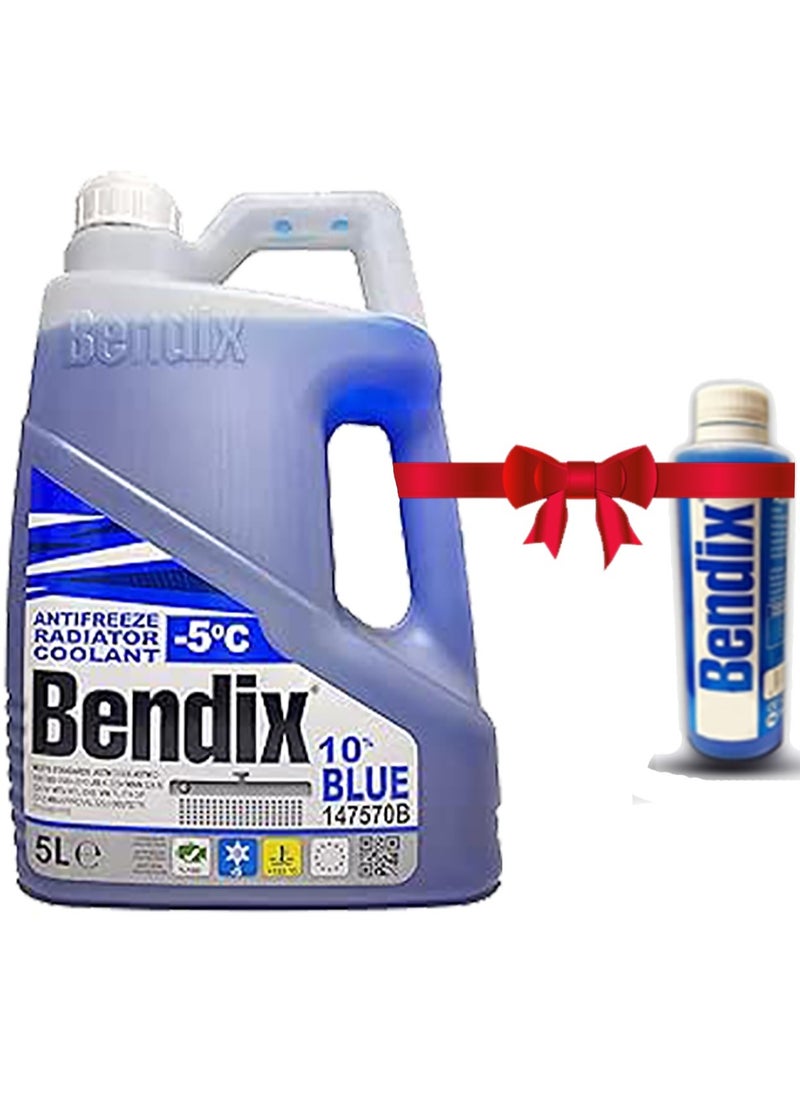 Bendix Bendix Coolant Blue 5L Antifreeze + Bendix Wiper Blade Cleaner Free 