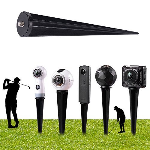 HOLACA Spike Pole Mount Ground Stake for Insta360 One R Samsung Gear 360 2017 Edition Cam,360fly 360° Cam,Ricoh Theta V SC2 M15,LG 360,Nikon Keymission 170/360&Garmin Virb 360 Cam - Image 1