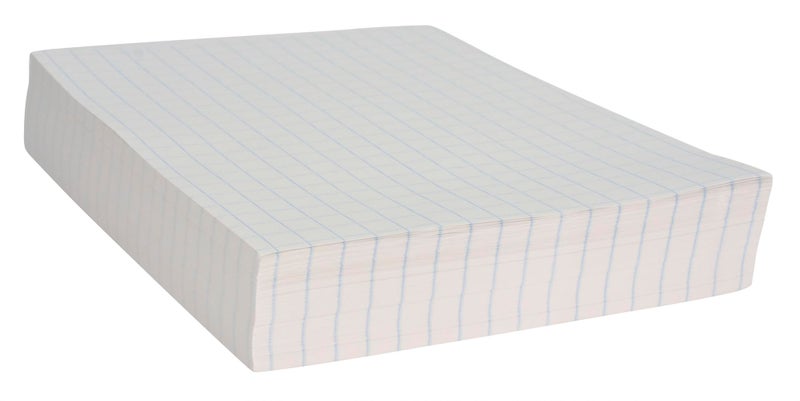 School Smart Double Sided Graph Paper, 8-1/2 x 11 Inches, 1/2 Inch Rule, White, Pack of 500 - 085279 - Image 2