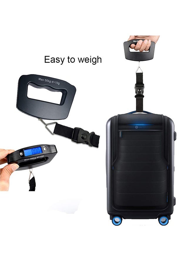 YJ Handheld Digital Luggage Weight Scale Black 50kg - Image 4
