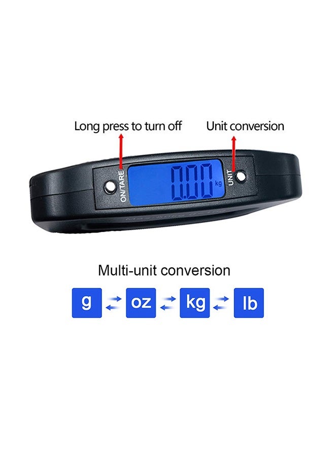 YJ Handheld Digital Luggage Weight Scale Black 50kg - Image 5
