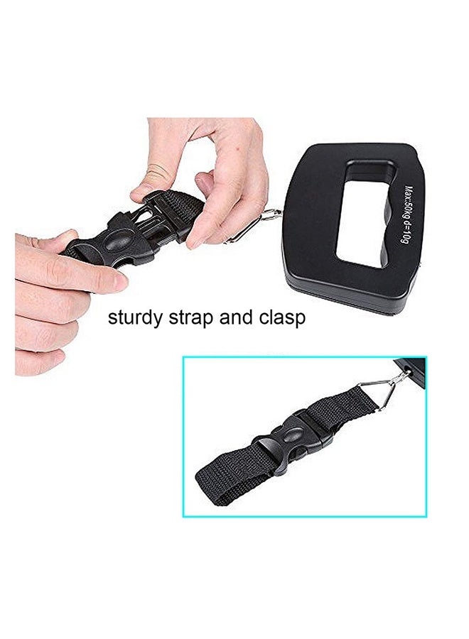 YJ Handheld Digital Luggage Weight Scale Black 50kg - Image 3