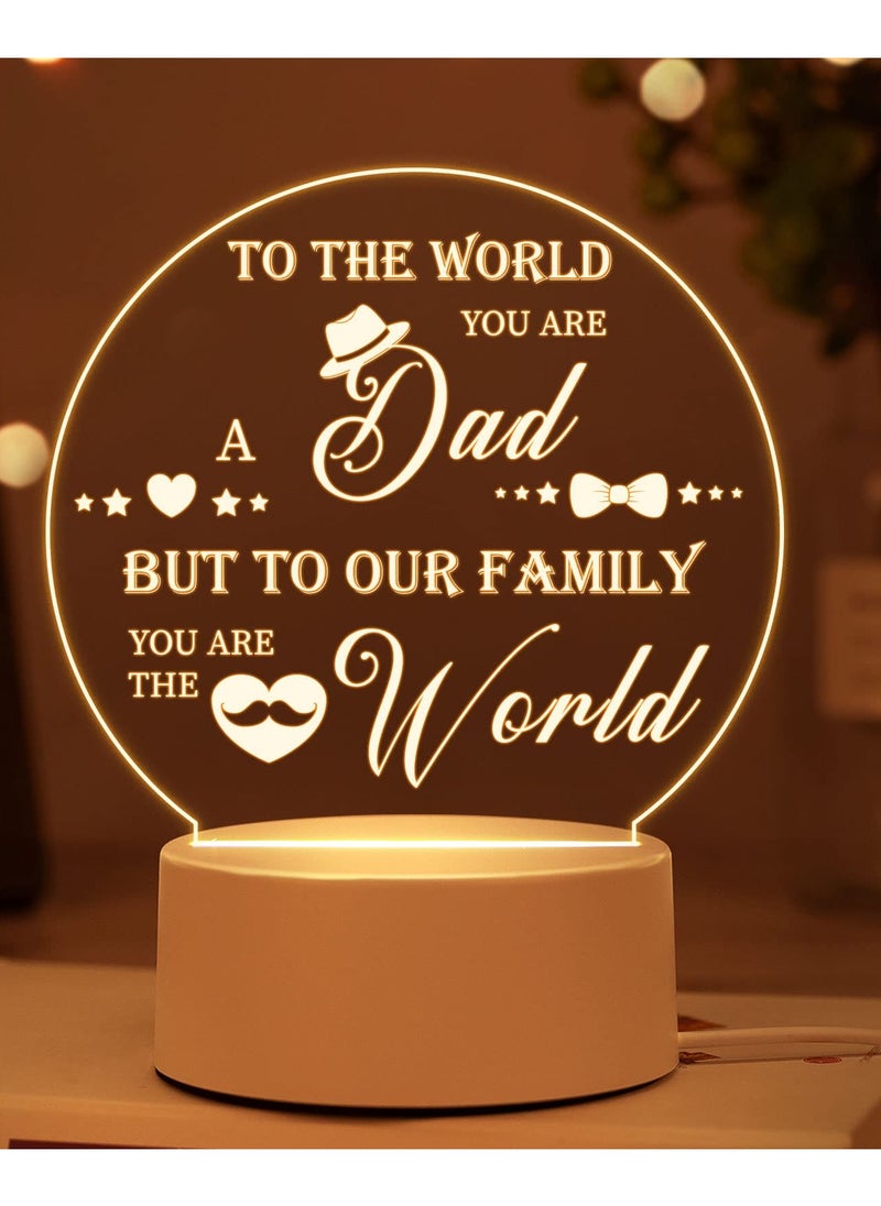 Generic Gifts for Father, Night Light Dad Birthday Gifts, Idea Engraved Fathers Day Birthday 