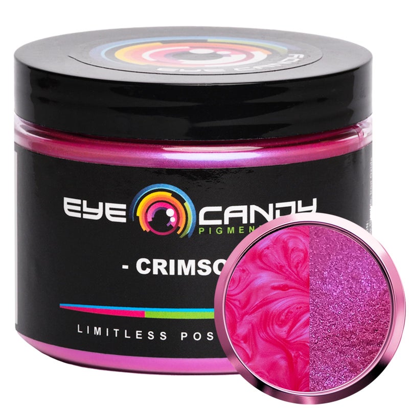 Eye Candy Pigments Premium Red Mica Powder - Crimson (50gr) - for Epoxy, Resin, Soap, Paint, Woodworking, Acrylic Pouring, Bath Bombs, Fishing Lures - DIY Arts and Crafts Additive - Image 1