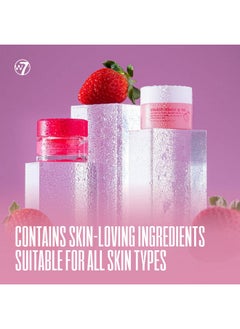 W7 W7 Sweet Dreams Lip Scrub & Overnight Lip Mask Duo - 2 Piece Gift Set - Strawberry Flavour - Exfoliate, Condition, Soothe & Hydrate  - Image 4