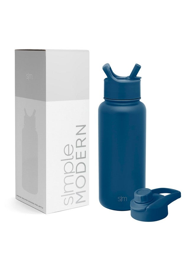 Simple Modern Simple Modern Water Bottle with Straw and Chug Lid Vacuum Insulated Stainless Steel Metal Thermos Bottles | Reusable Leak Proof BPA-Free Flask for Sports | Summit Collection | 32oz, Slumberland - Image 1