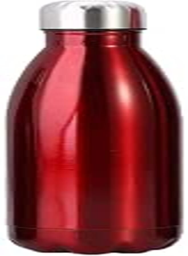 Dilwe Water Bottle, Double Wall Insulated Leak Proof Stainless Steel Vacuum Cup for Camping Hiking Cycling Christmas Gift(500ML-Red)