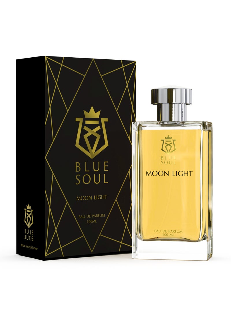 الروح الزرقاء مون لايت أو دو برفيوم للرجال والنساء - عطر فاخر يدوم طويلاً - عطر فاخر برائحة أنيقة - زجاجة رذاذ 100 مل - Image 4