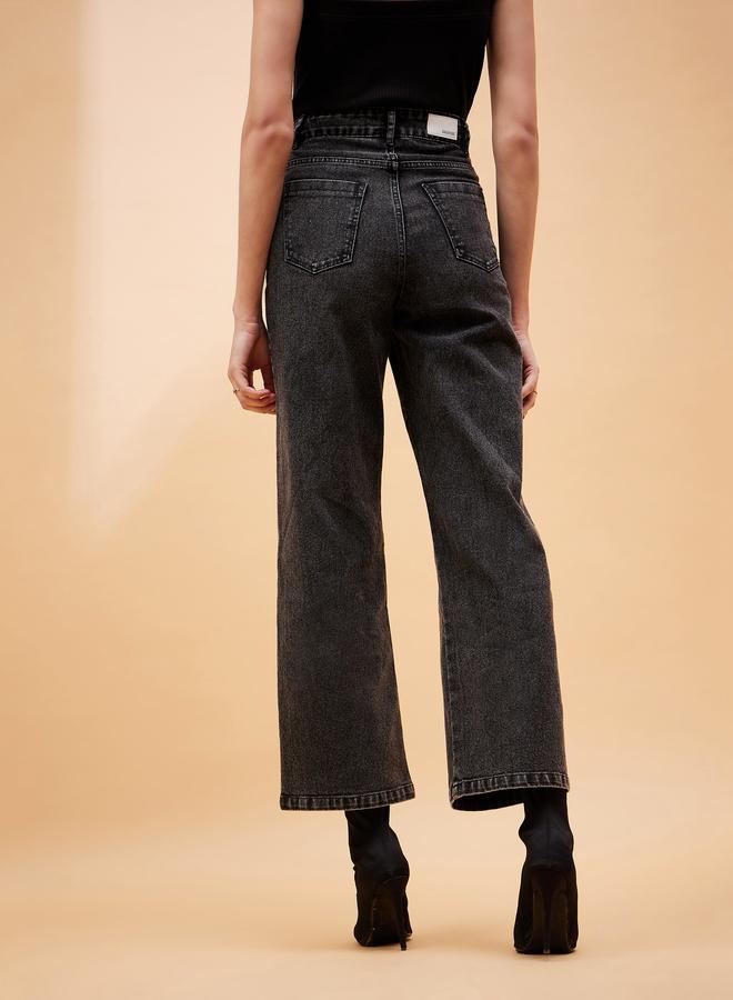 ساسافراس جينز بخصر عالي مع جيوب خلفية - Image 5