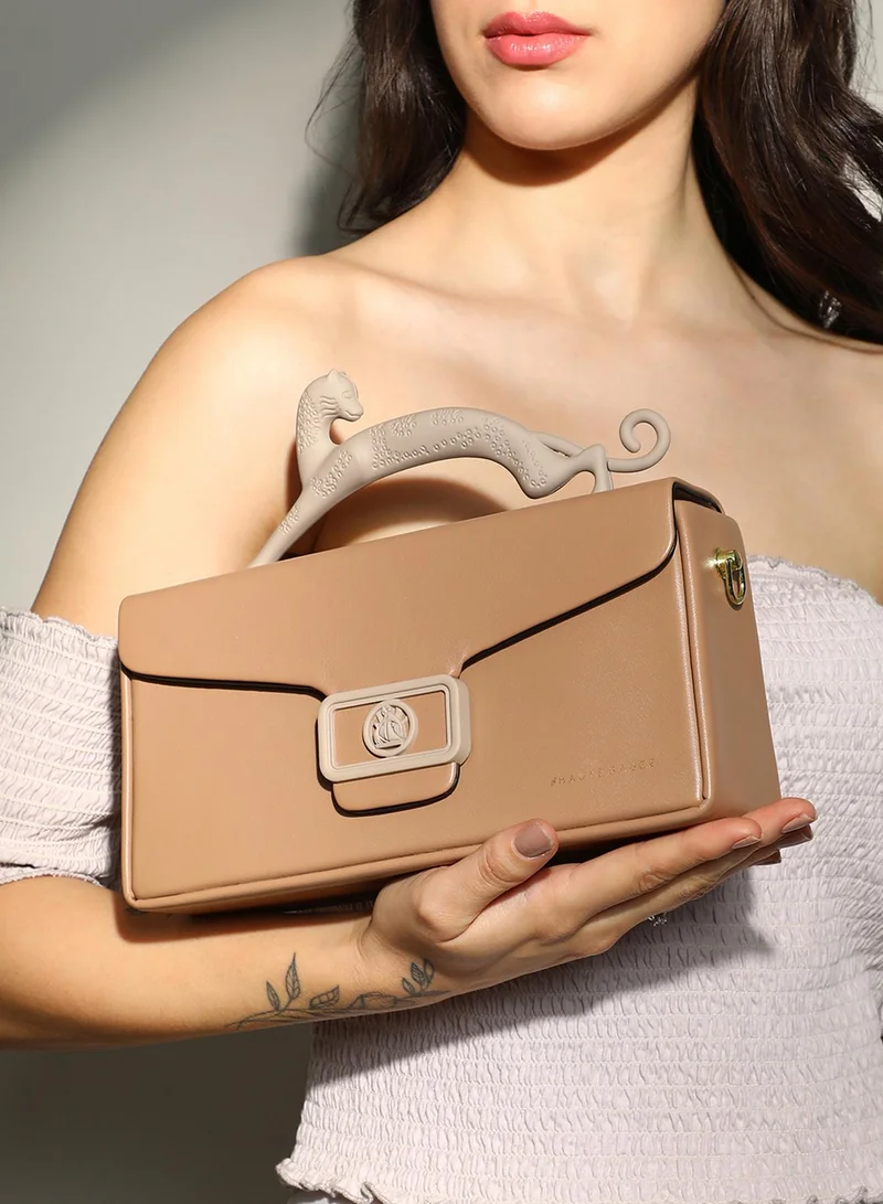 Haute Sauce  Women's The Jaguar Frost Hand Bag - Tan Brown for Women | Best Price UAE