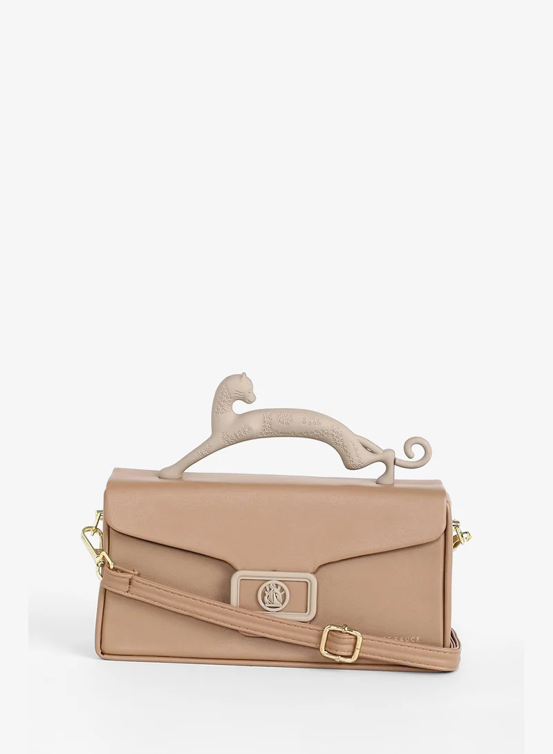 Haute Sauce  Women's The Jaguar Frost Hand Bag - Tan Brown for Women | Best Price UAE
