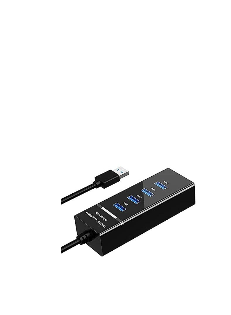 Terabyte 4 Port USB HUB SuperSpeed 3.0 High-Speed Multiport Slim USB Hub 1 feet Cable Length Adapter and Led Indicator Compatible for Pendrive, Mouse, Keyboards, Mobile, Tablet ( Black - Image 2