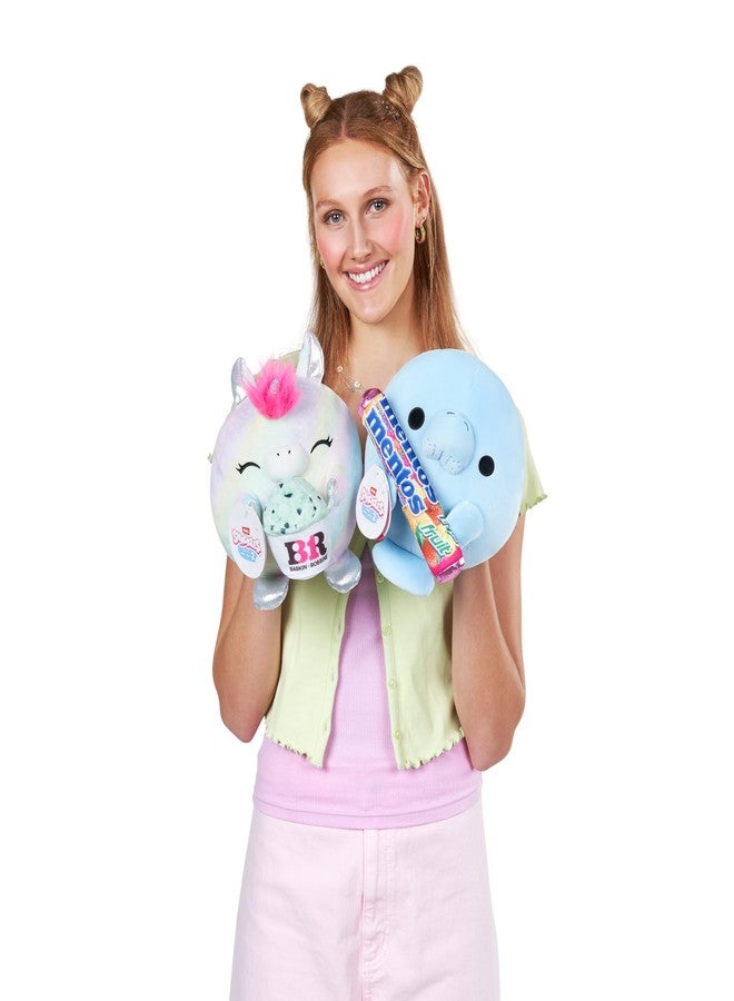 Snackles Series 2 8-inch by ZURU Cuddly Squishy Comfort 8-inch Plush with Licensed Snack Brand Accessory (Unicorn&Baskin-Robbins - Image 4